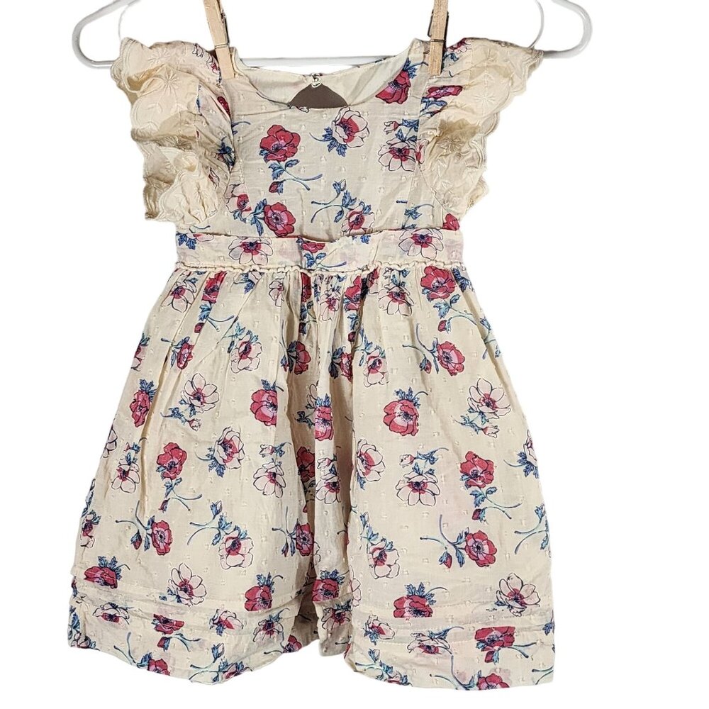 Vintage-Style Infant Girls Floral Dress 6 Months 100% Cotton Shell Lined by Cupc
